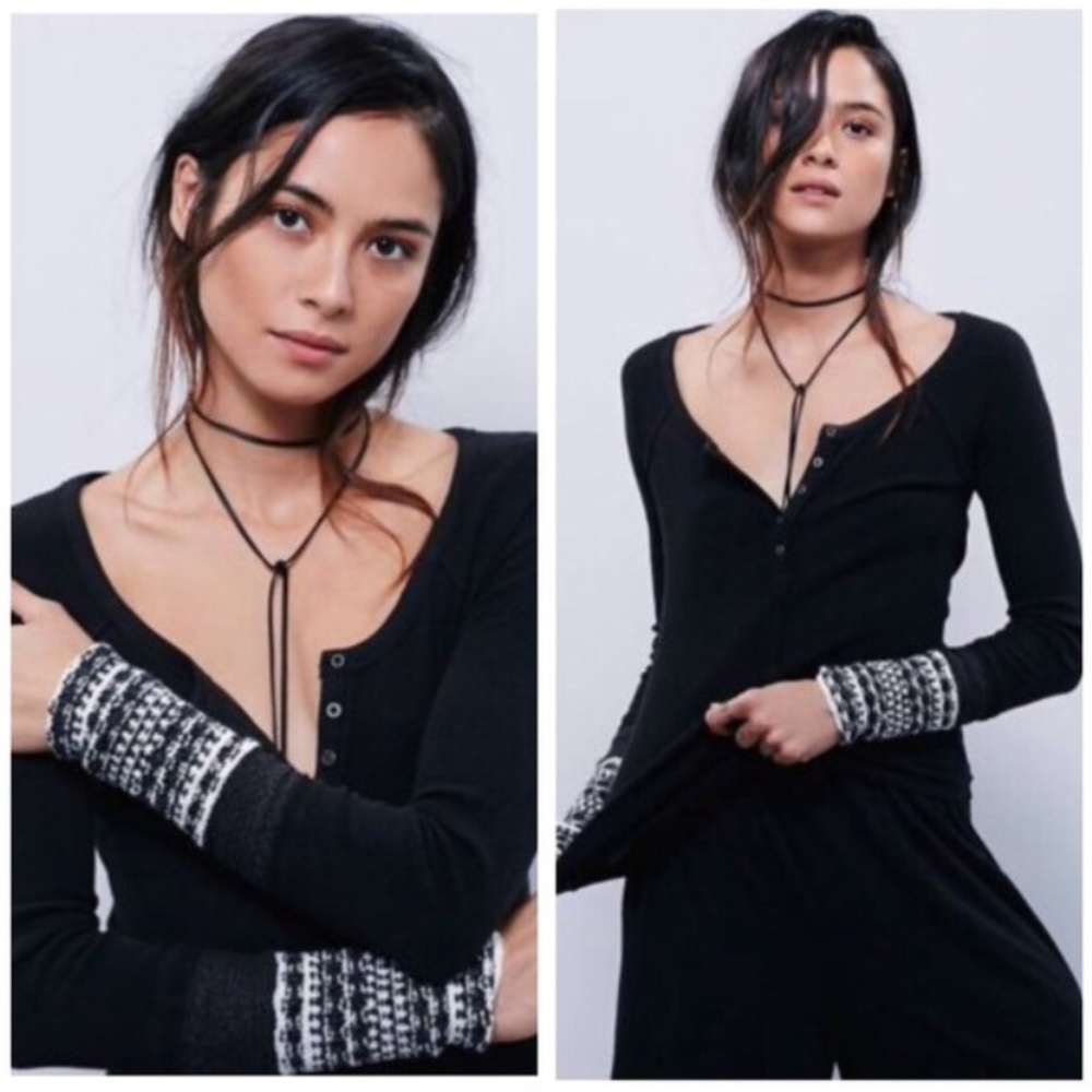 •Free People• ski lodge cuff thermal