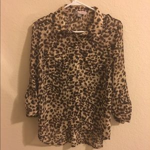 Cheetah Print Blouse