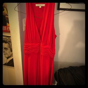 Evan Picone red halter dress
