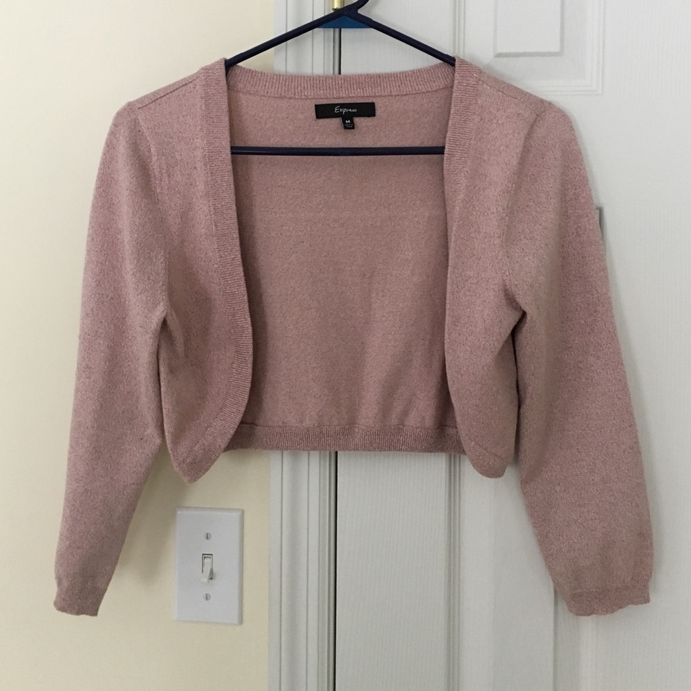 Awesome Pink Sparkle Express Sweater Medium
