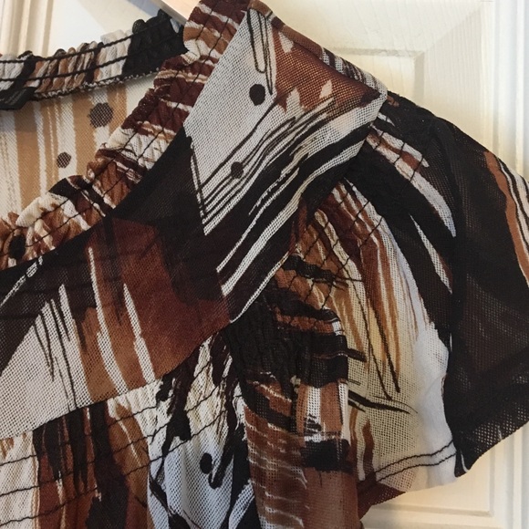 Sheer button down blouse - Picture 3 of 4