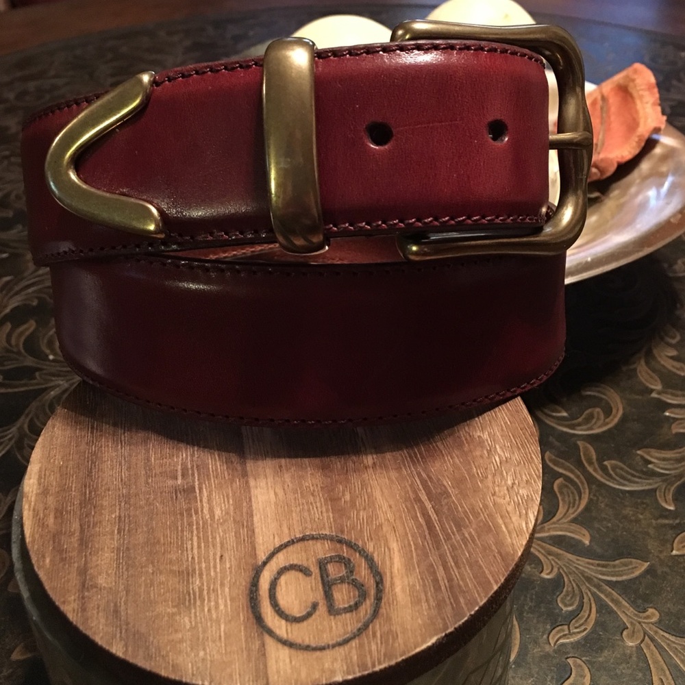 Fossil brown leather belt Sz L 39