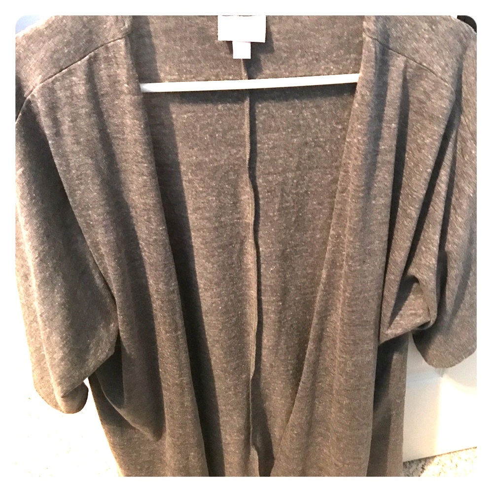 Small Lularoe Lindsay Charcoal Heathered Grey.