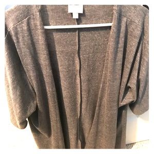 Small Lularoe Lindsay Charcoal Heathered Grey.