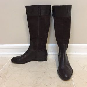 Calvin Klein leather dark brown boots size 8.5