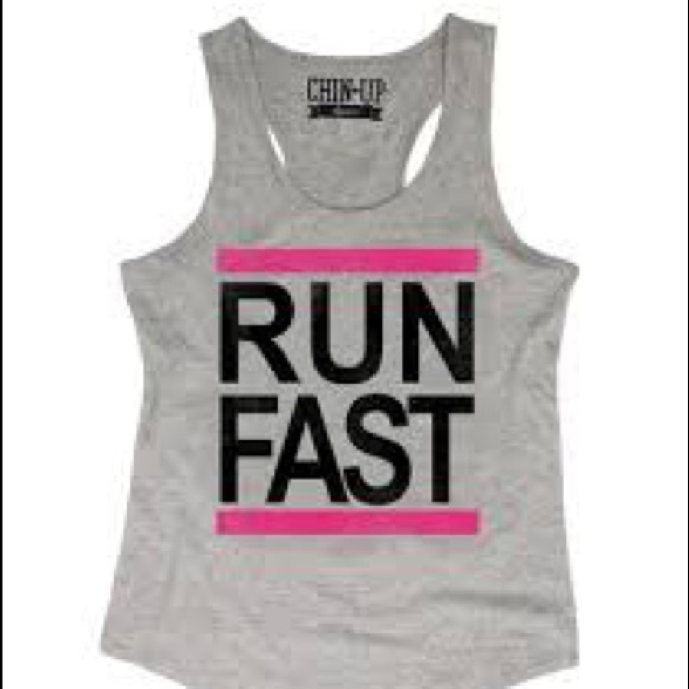 Run fast workout tank top