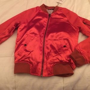 Burnt orange bomber jacket