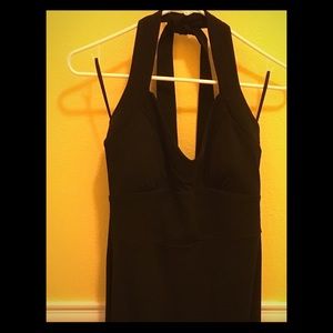Black halter dress