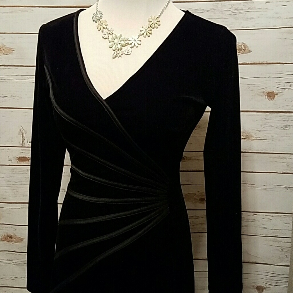 Beautiful Velvet Gown with Ribbon Detail