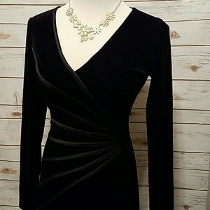 Beautiful Velvet Gown with Ribbon Detail