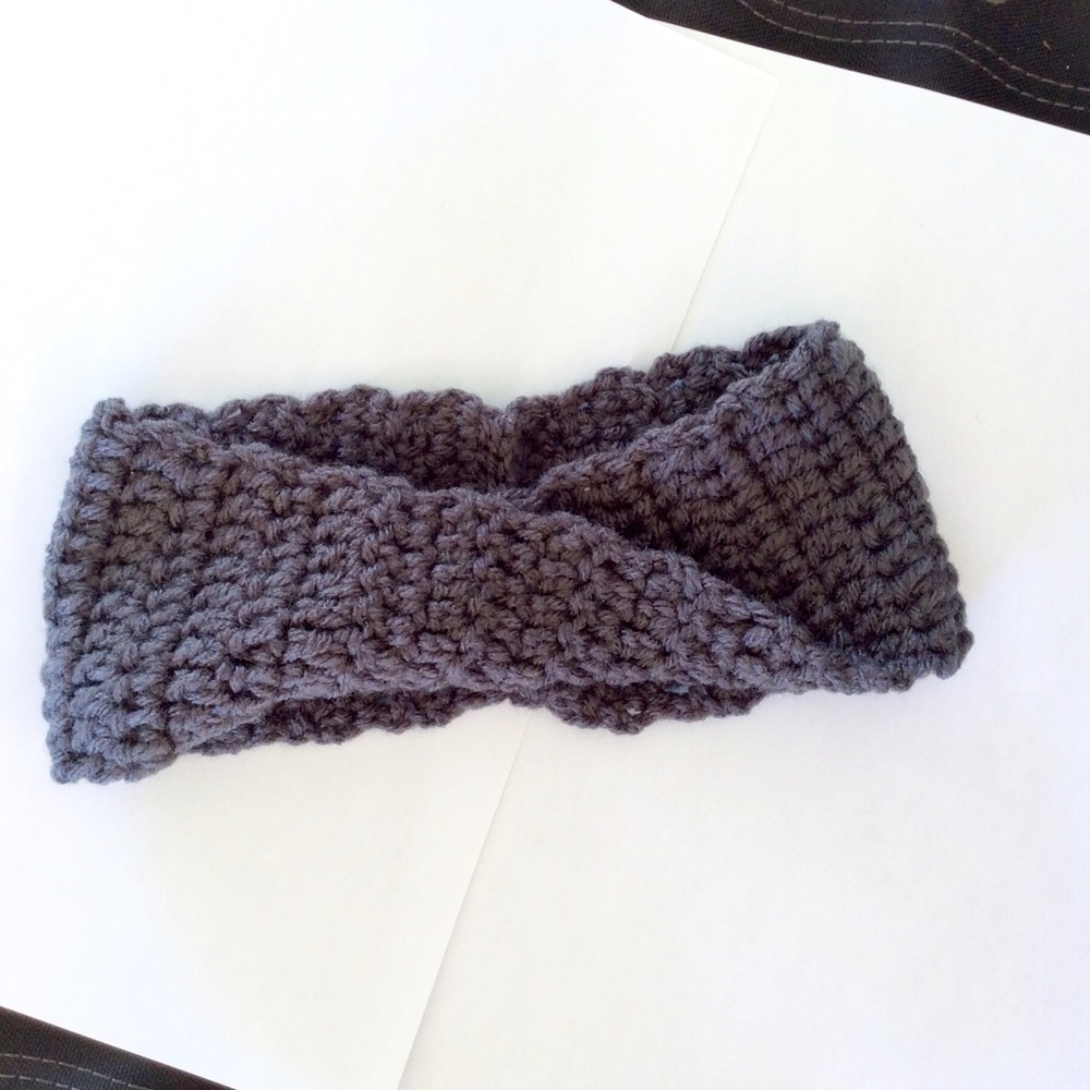 Charcoal gray Infinity headband
