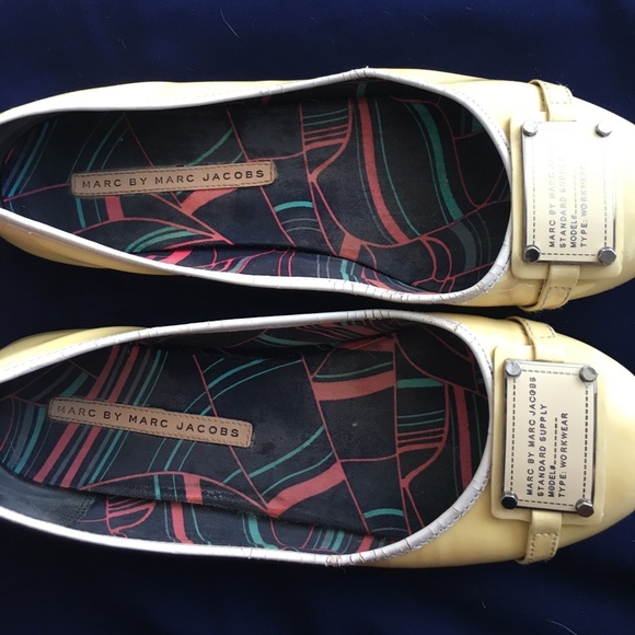 2X🥂HP🥂Marc by Marc Jacobs Signature Tag Flat 9.5 - Picture 6 of 8