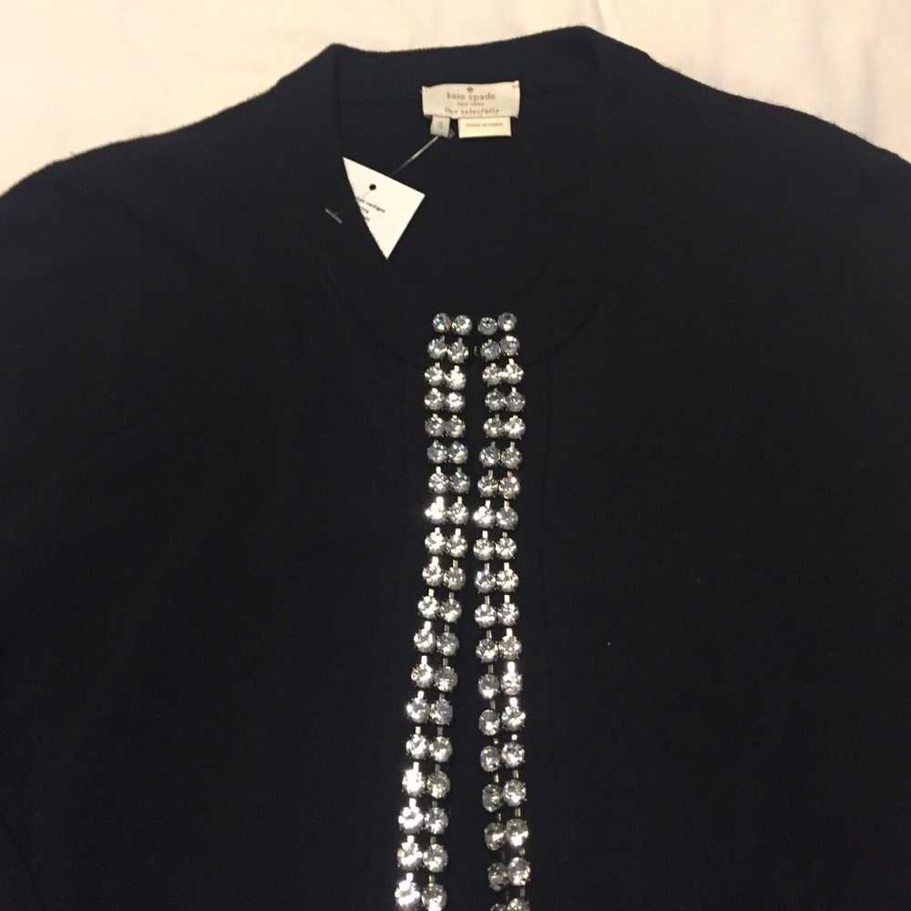 New Kate Spade embellished wool cardigan size S