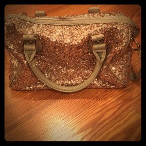 Gold sequin bag