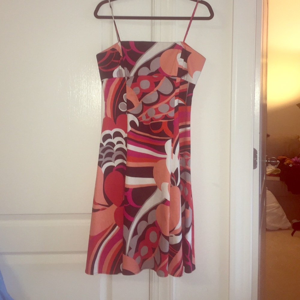 Spaghetti strap below the knee dress