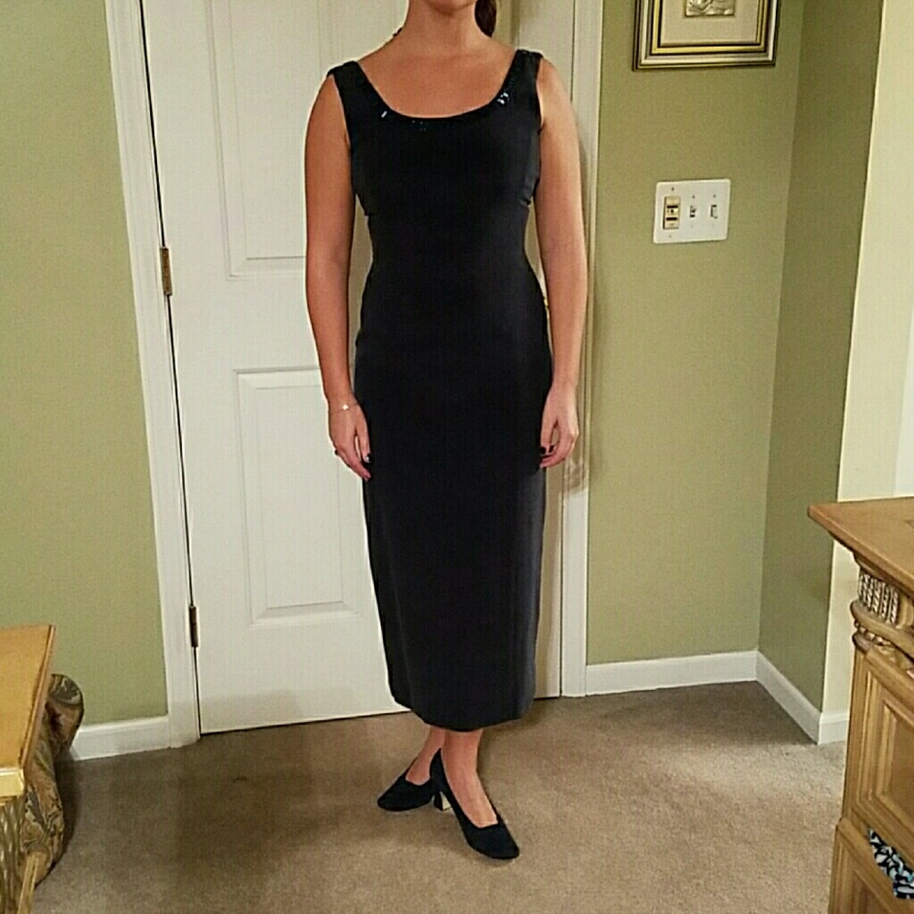 Sale! Dana Buchman 100% Silk Navy Dress