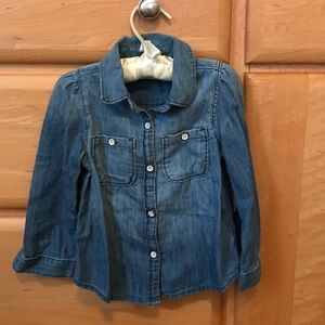 Adorable never worn 2T denim button down.