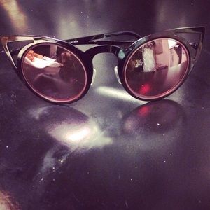 Quay Australia rose tinted lens cat eye frame