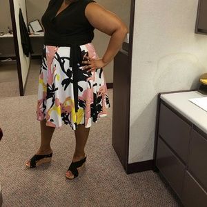 Criss cross, faux belted dress