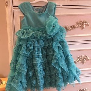 Isobella & Chloe teal dress w Matching Headband!🎀