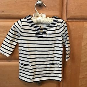 Kate Spade 3/4 sleeve stripped toddler top