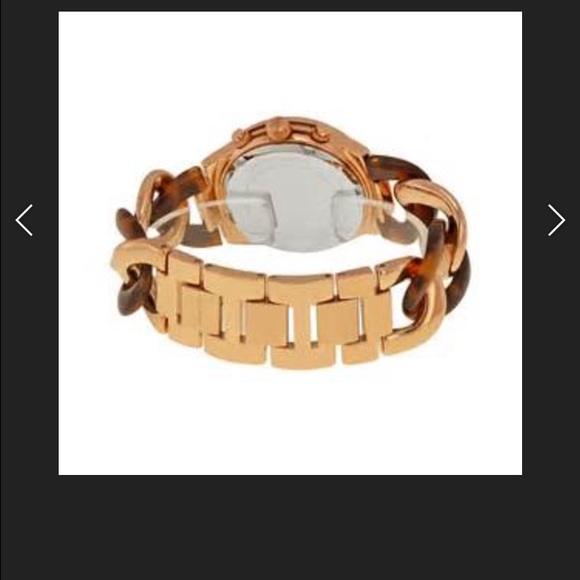Michael Kors Tortoise and Gold Chainlink watch - Picture 3 of 4