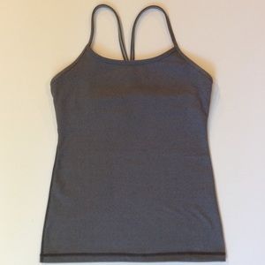 Lululemon gray tank top with shelf bra