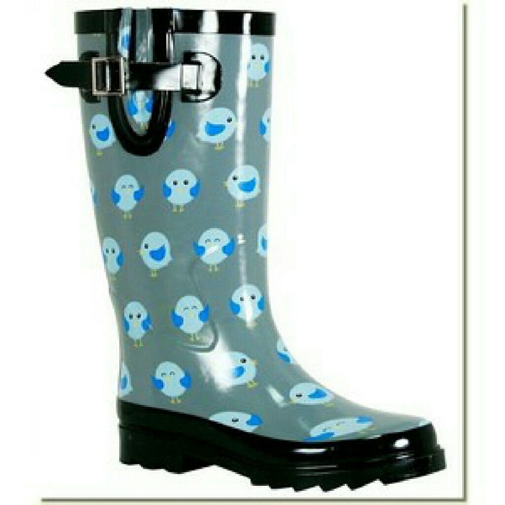 Chooka baby blue bird rain boots