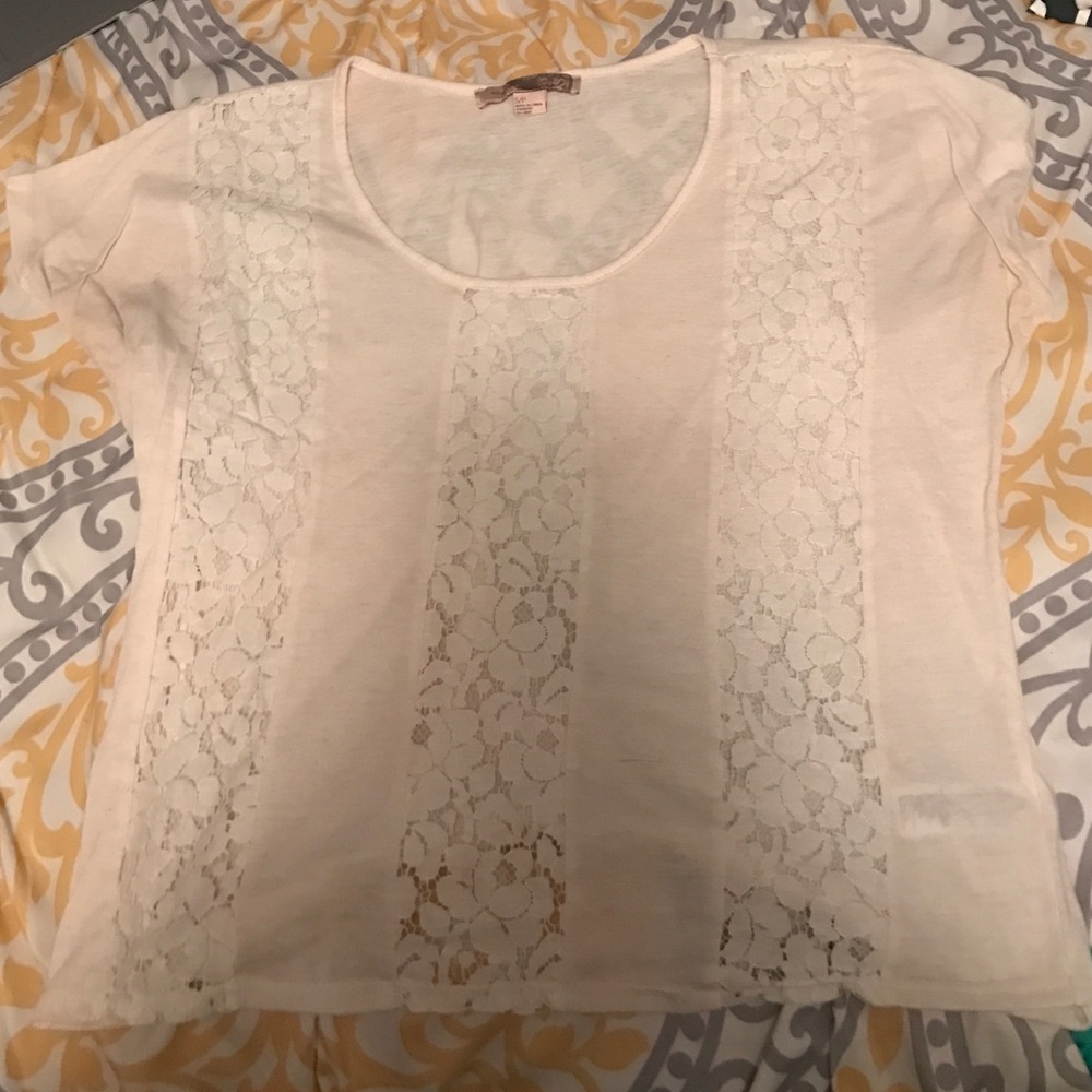 Cream crop top