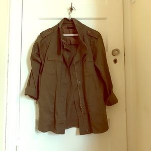 Dark green women's jacket.