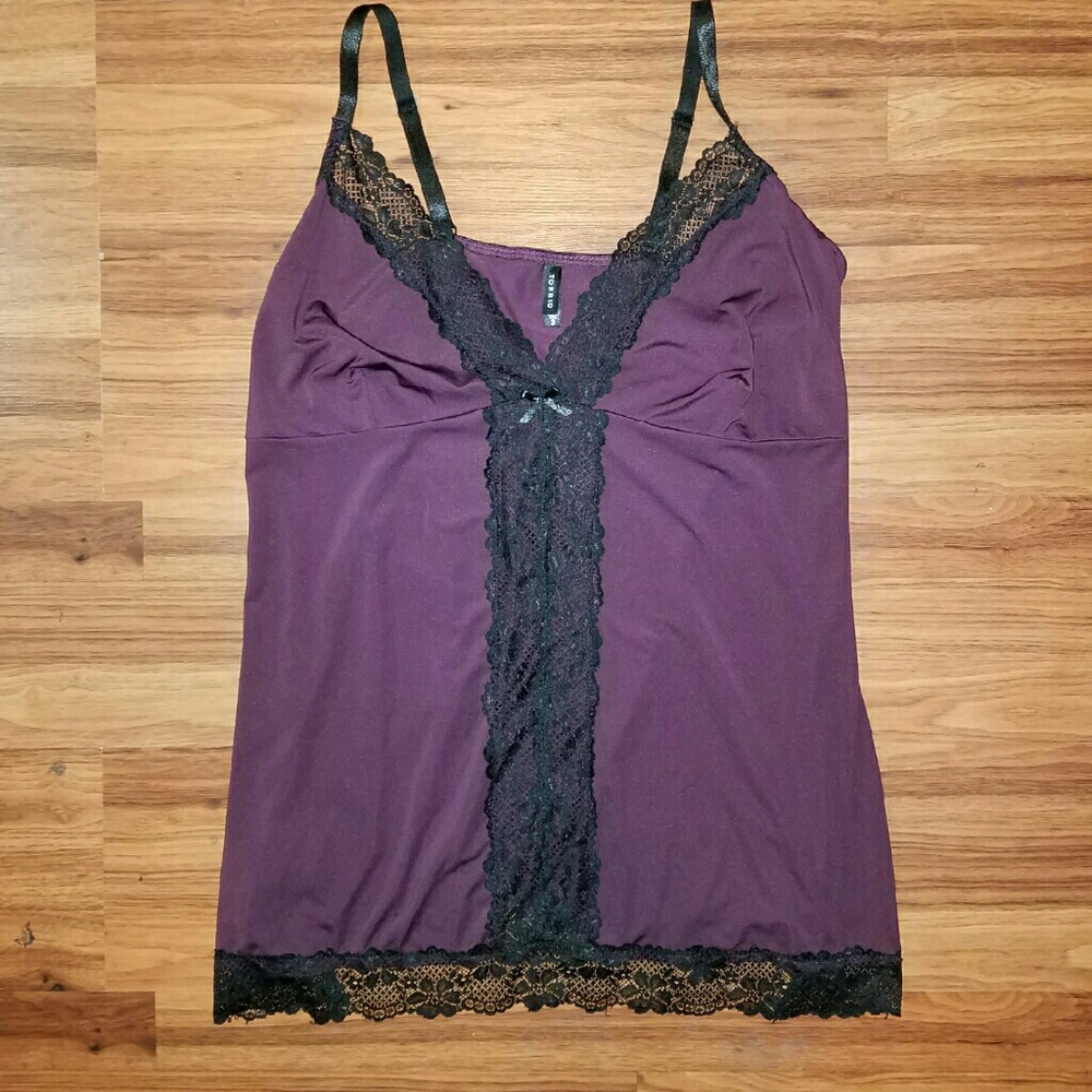 TORRID 3X PURPLE WITH BLACK LACE CAMI