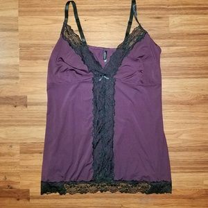 TORRID 3X PURPLE WITH BLACK LACE CAMI
