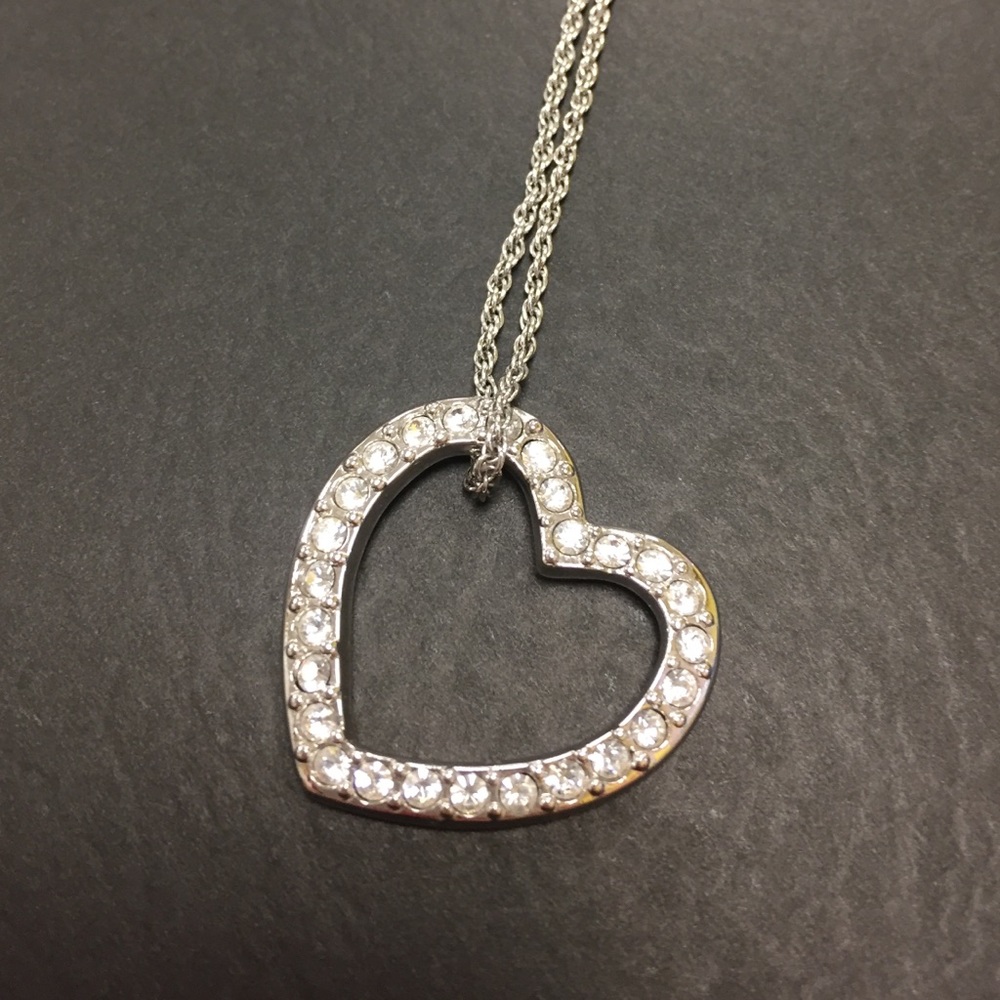 SWAROVSKI Crystal Floating Heart Necklace