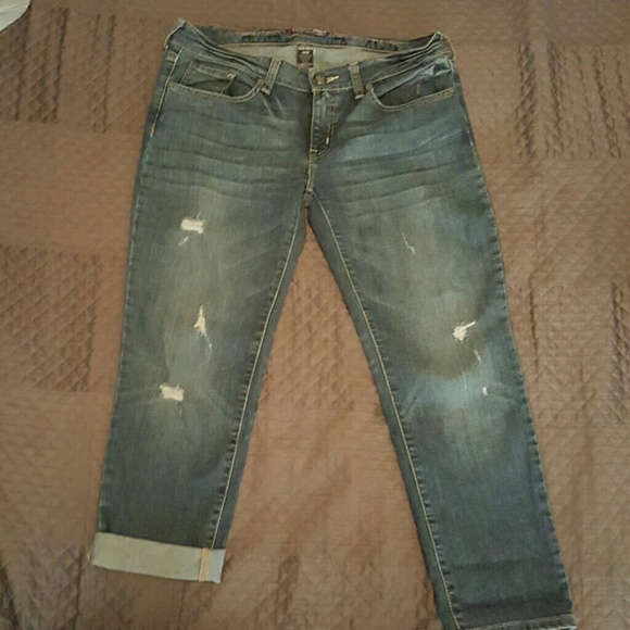 Dark blue distressed jeans - Picture 2 of 4