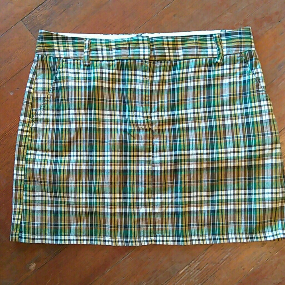 J crew plaid skirt