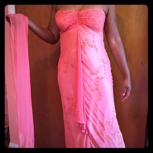 Women Coral Formal Dress