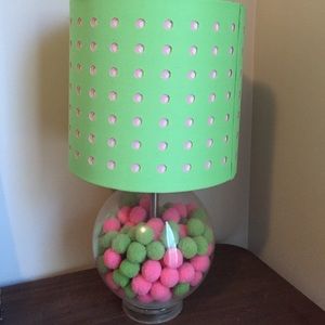 Pink and green lamp