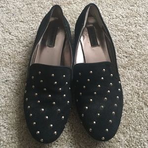 Steve Madden Black Studded Flats