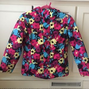 Northface girls insulated Denay jacket pink floral