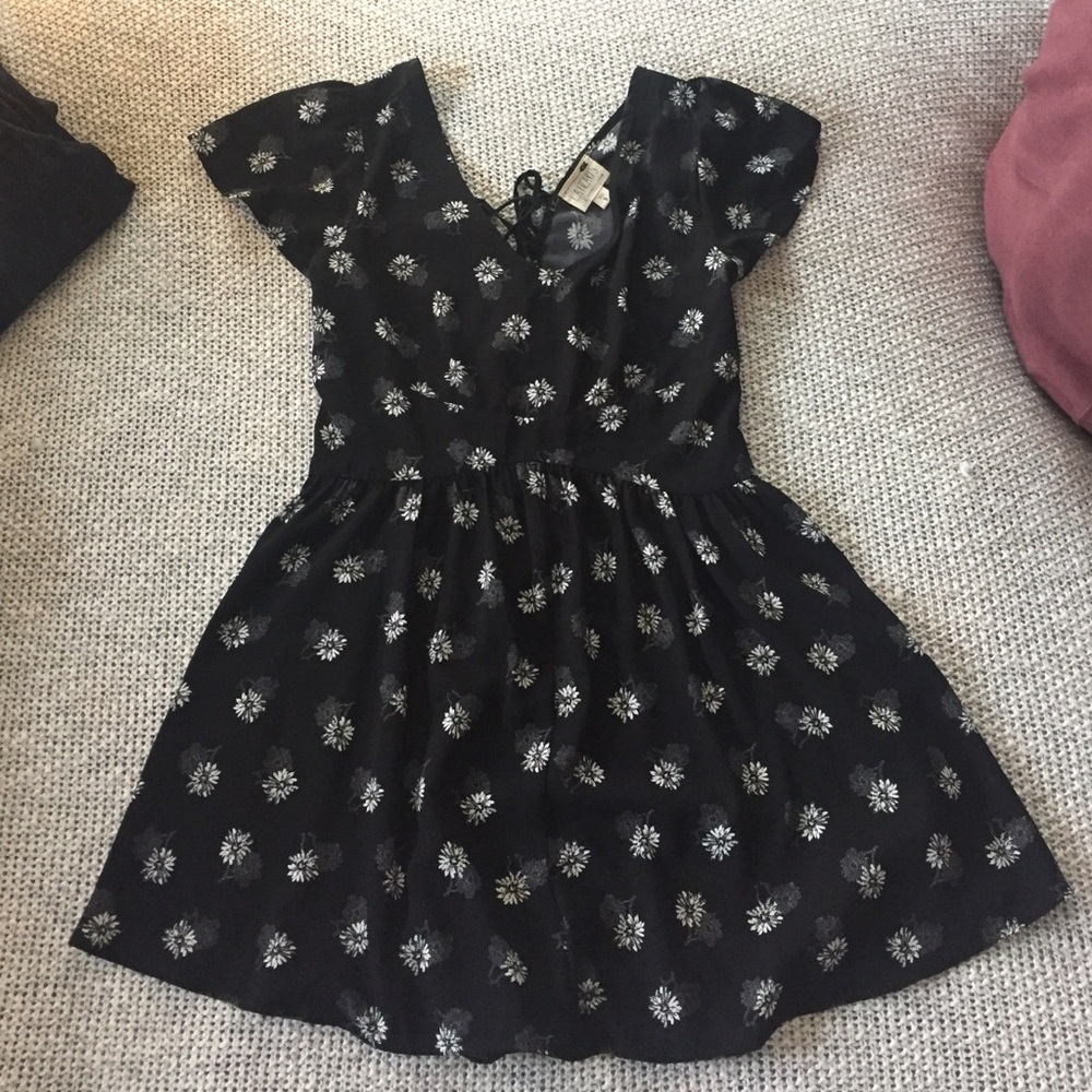 Black and White Floral Romper