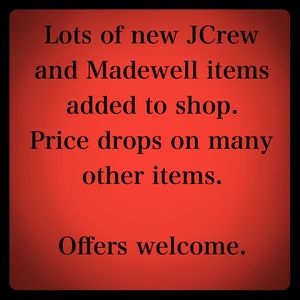 New Madewell and JCrew added!! Offers welcome!