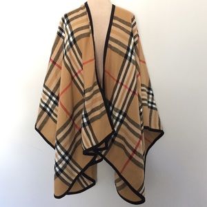 Plaid blanket scarf.