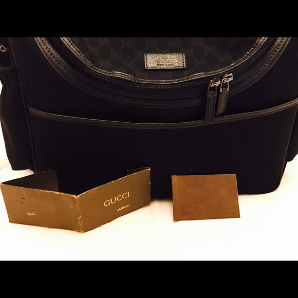 Gucci diaper bag in black retail $1100