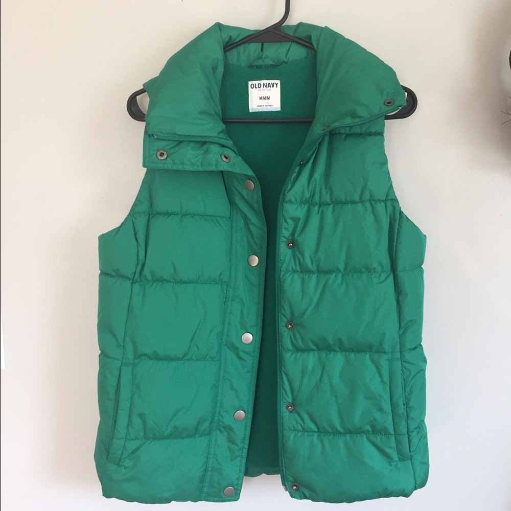 Old Navy Medium Puffy Green Vest