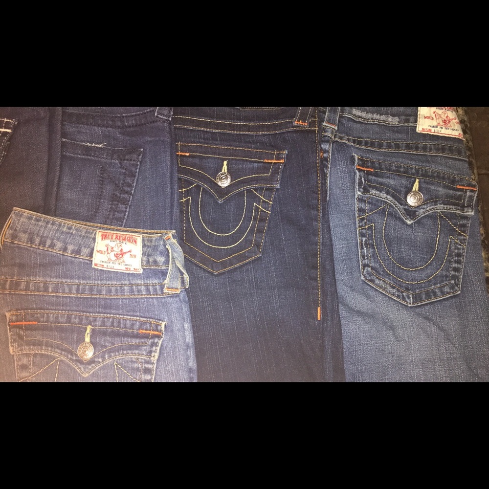 Five pairs are true religion jeans women's sold