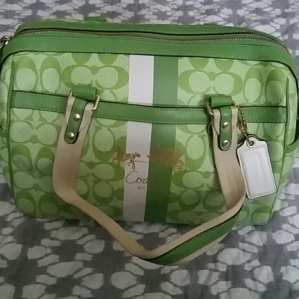 Leather coach purse