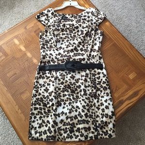 BCX leopard print dress with belt