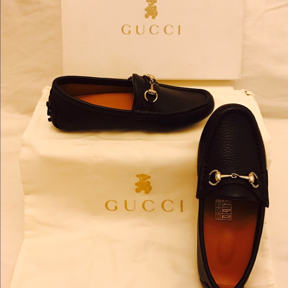 Gucci kids leather horsebit shoes UK 30/ US 12