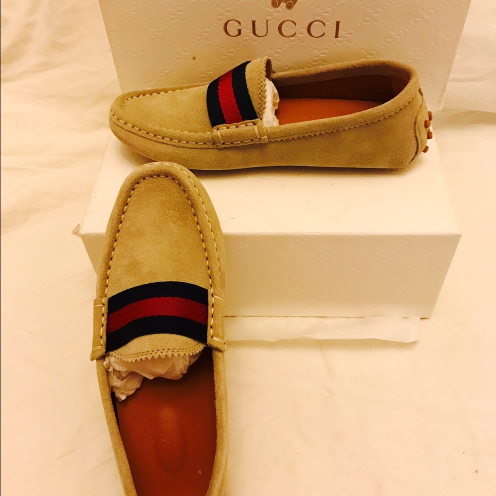 Gucci suede web drivers for kids UK 32/ US 1