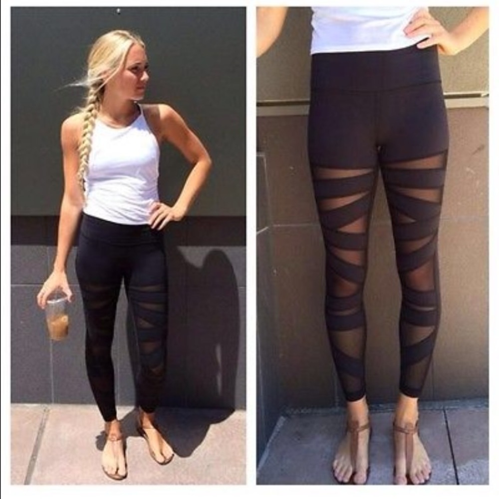 RARE High Tech Lulu Lemon Mesh leggings